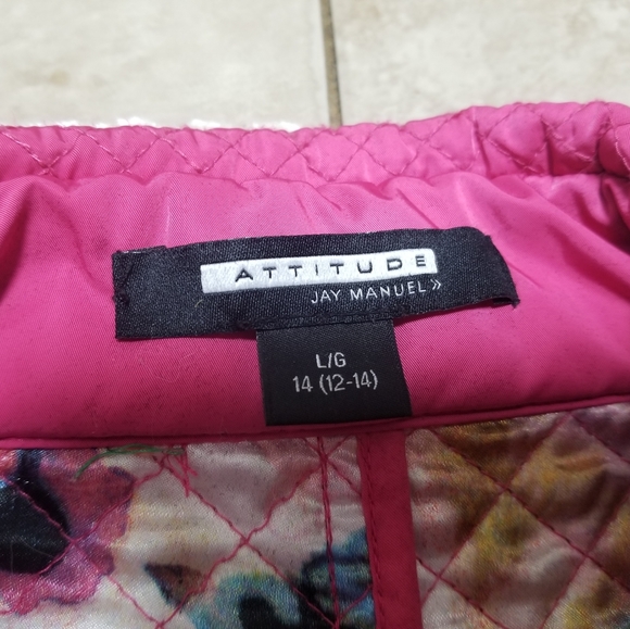 Attitude by Jay Manuel Pink Quilted Coat, Ladies Size L - Picture 11 of 12
